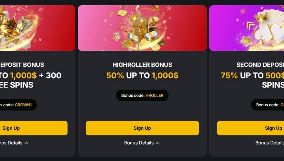 Golden Crown High roller bonus