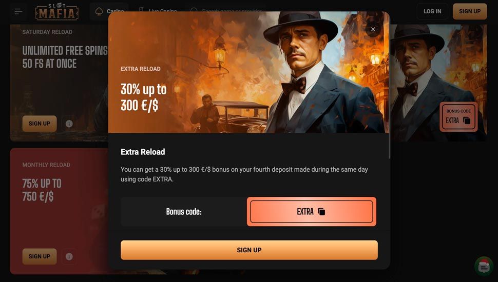 Ekstra reload bonus mafia