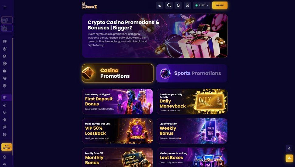BiggerZ casino bonusser