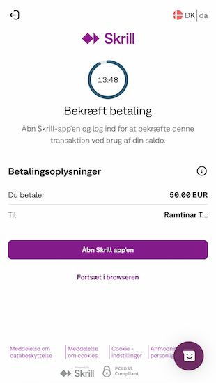 indtast oplysninger