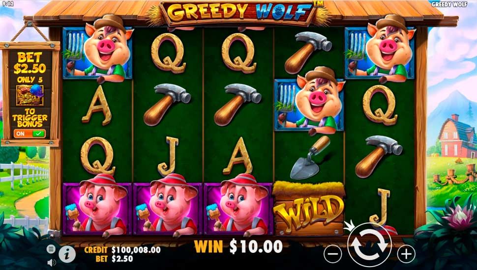 Greedy Wolf slot gameplay