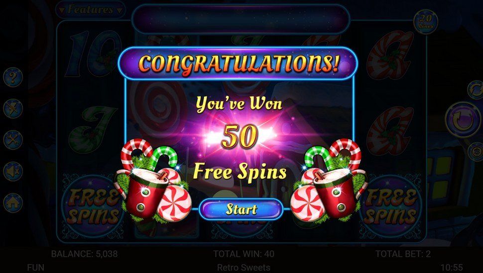 Retro Sweets slot bonus