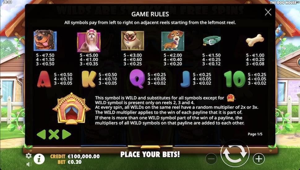 The Dog House slot Symboler