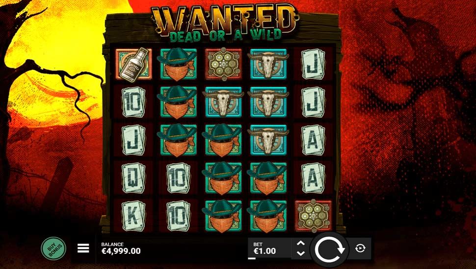 Wanted Dead or a Wild spilleautomater Gameplay